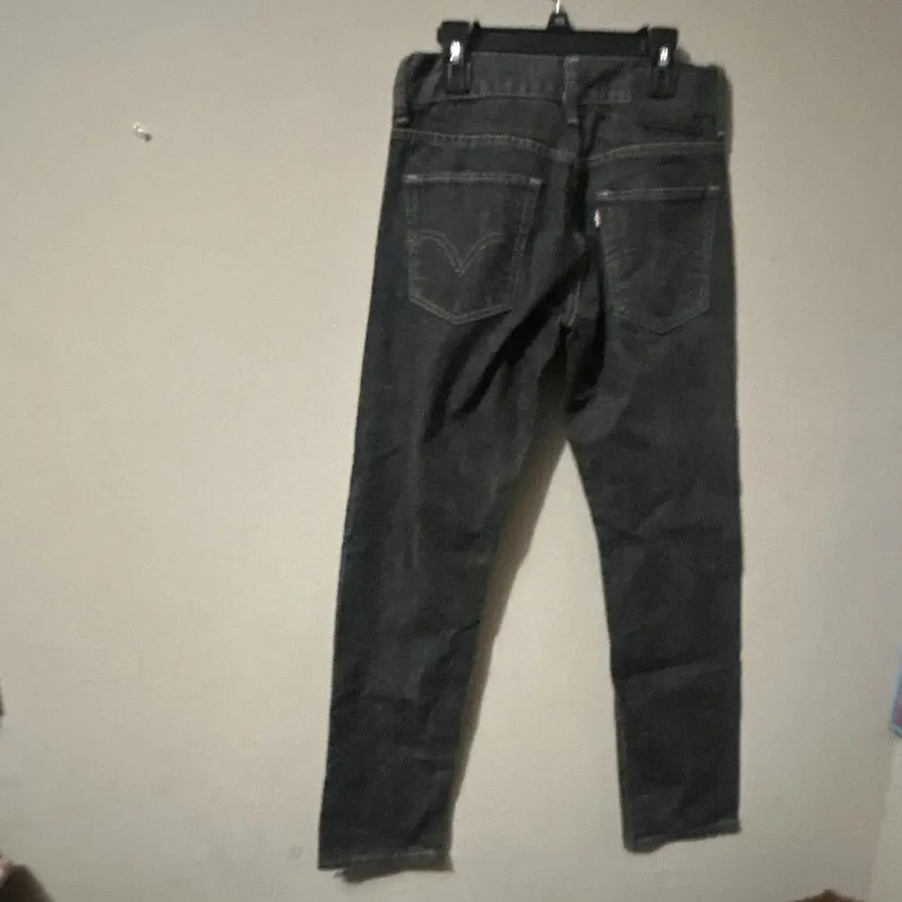 Levi's Men's Black Dark Wash Denim Skinny Jeans 100% Cotton 5-Pocket